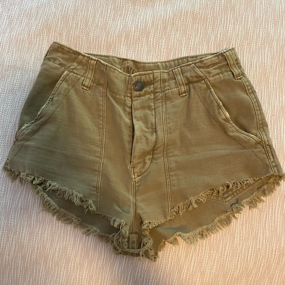 Free People Khaki Shorts